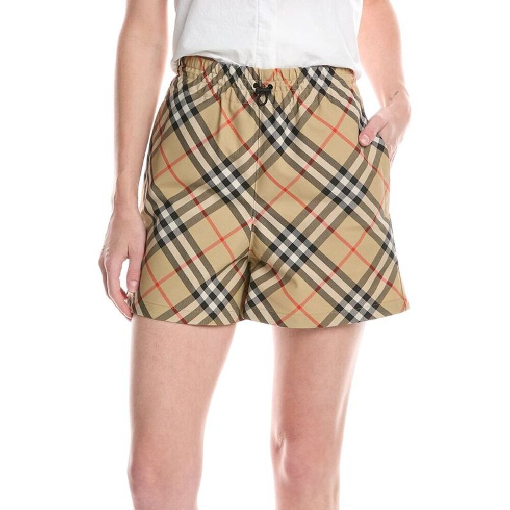 Burberry Womens  Check Short, Tan
